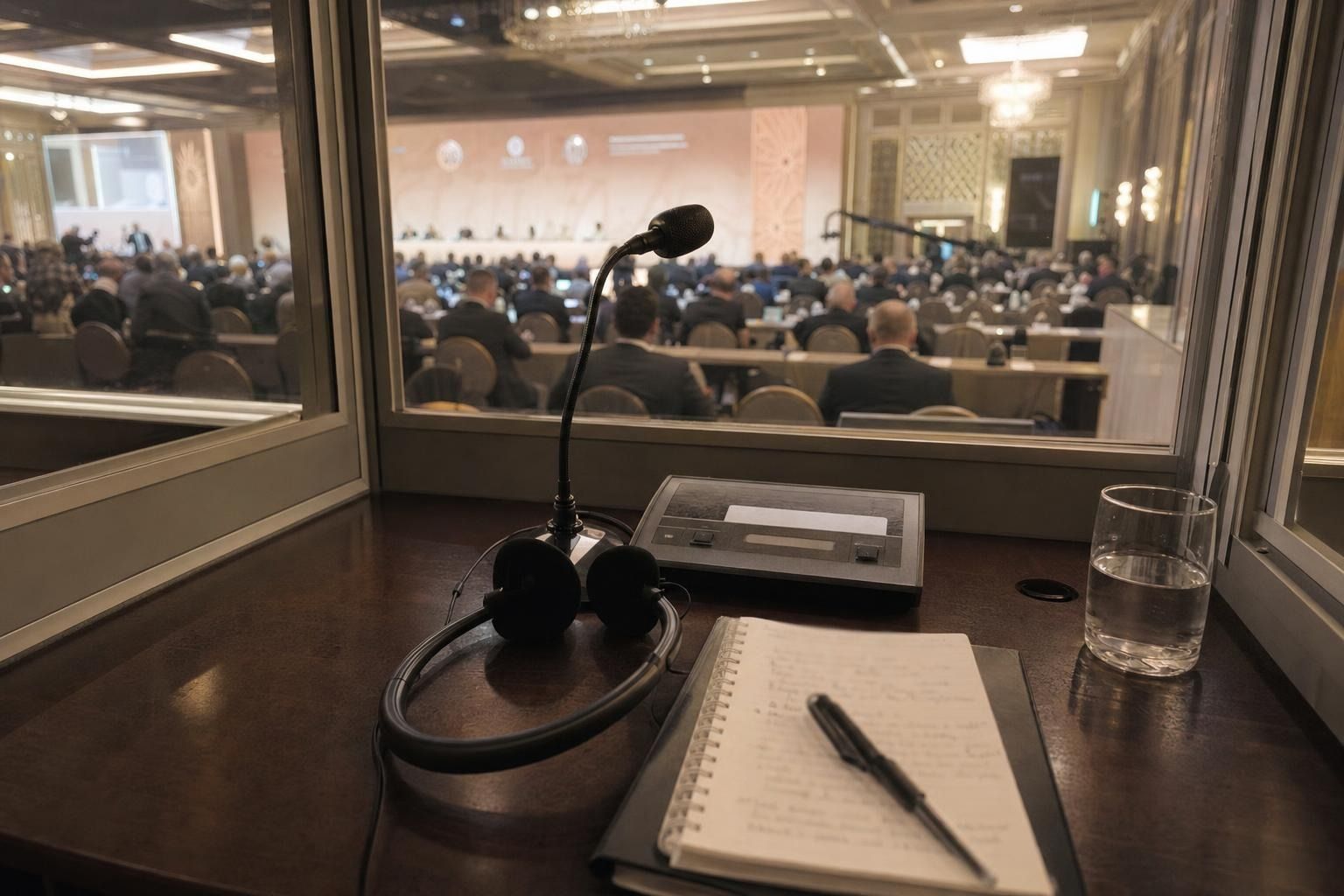 国際会議場の同時通訳ブース